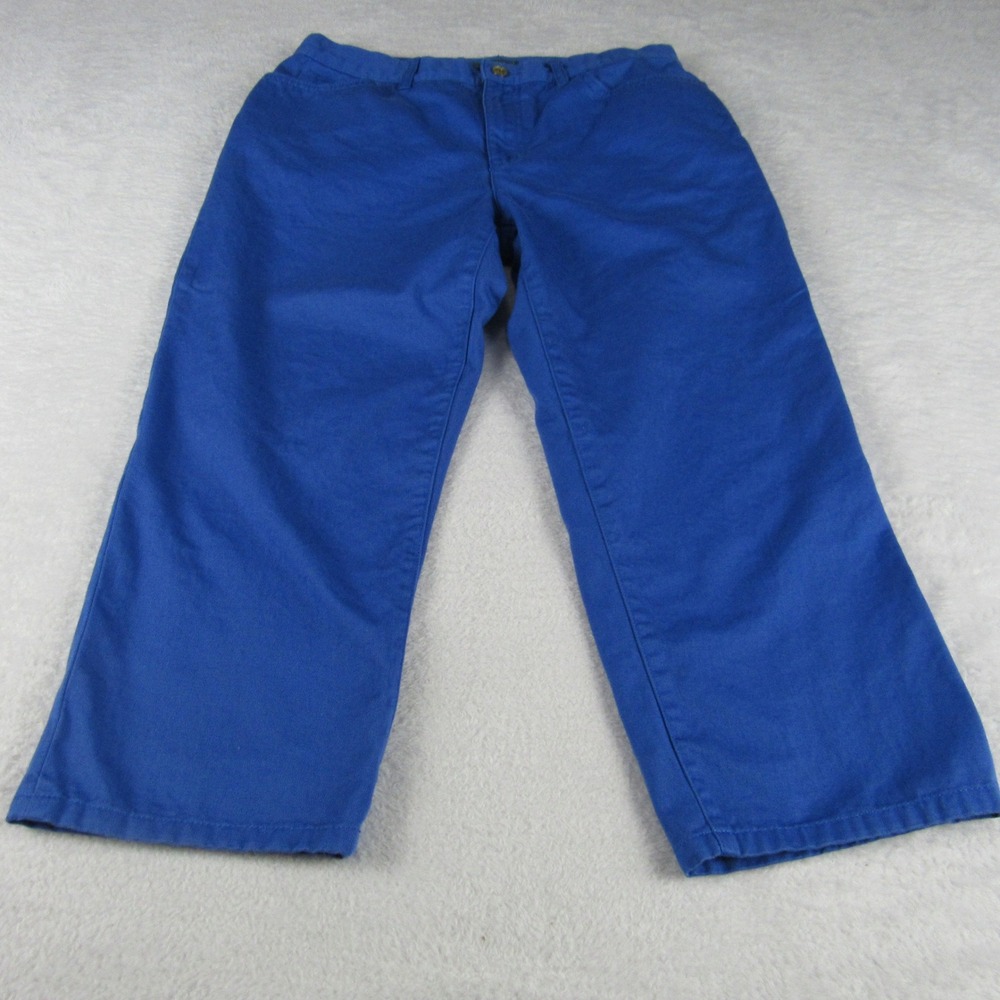 Lauren Ralph Lauren Pants Womens 6 Blue Excellent Cotton Twill Straight Leg